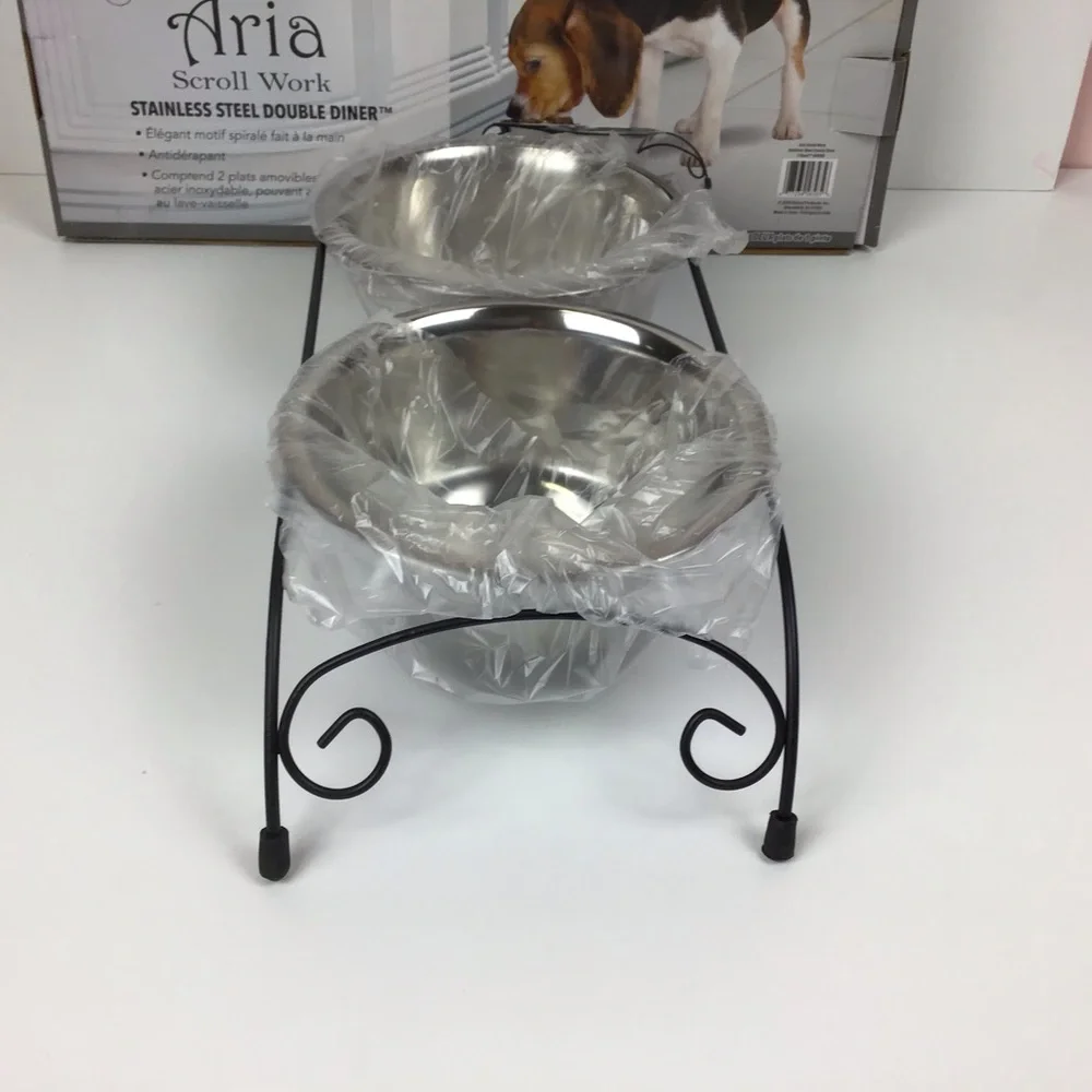 Spot Aria Scroll Work Stainless Steel Double Diner